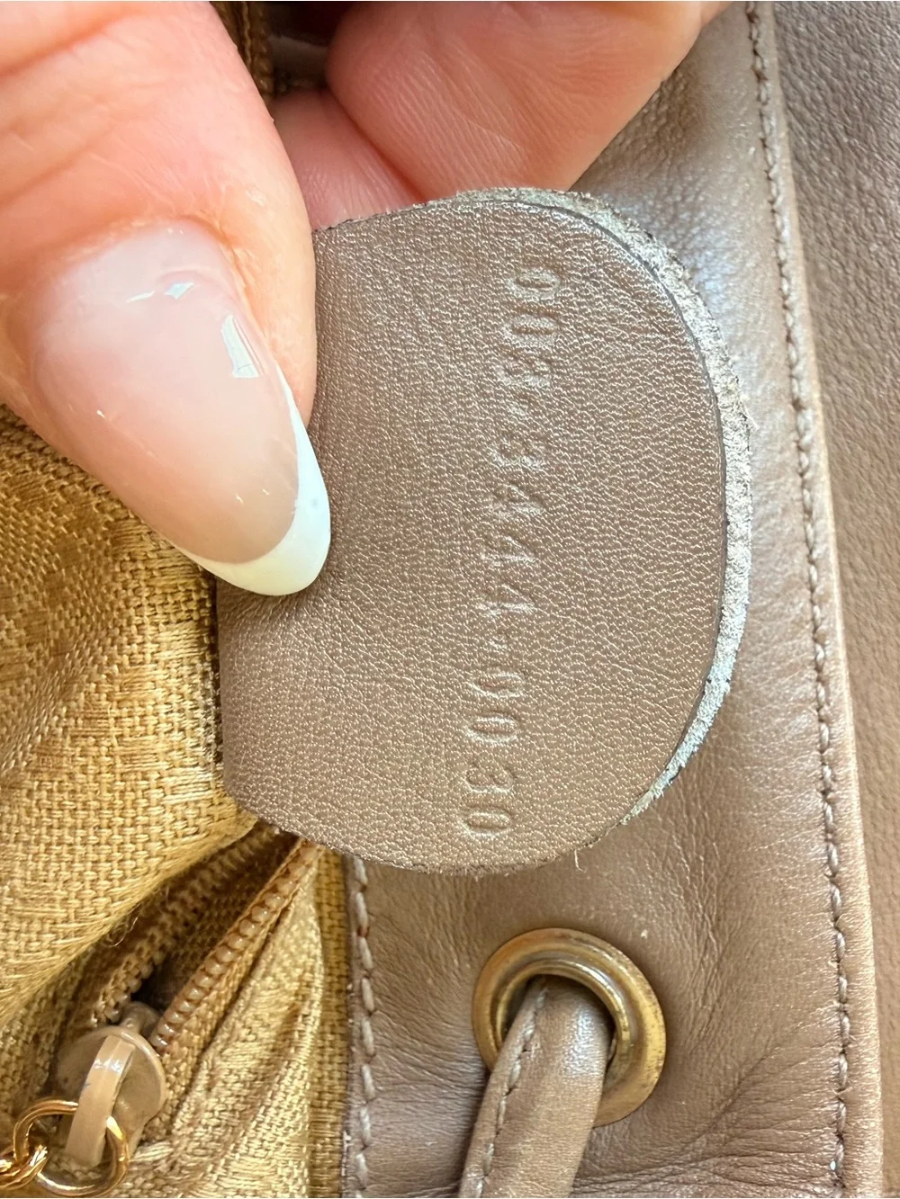 Gucci Tan Bamboo-Accent Mini Backpack